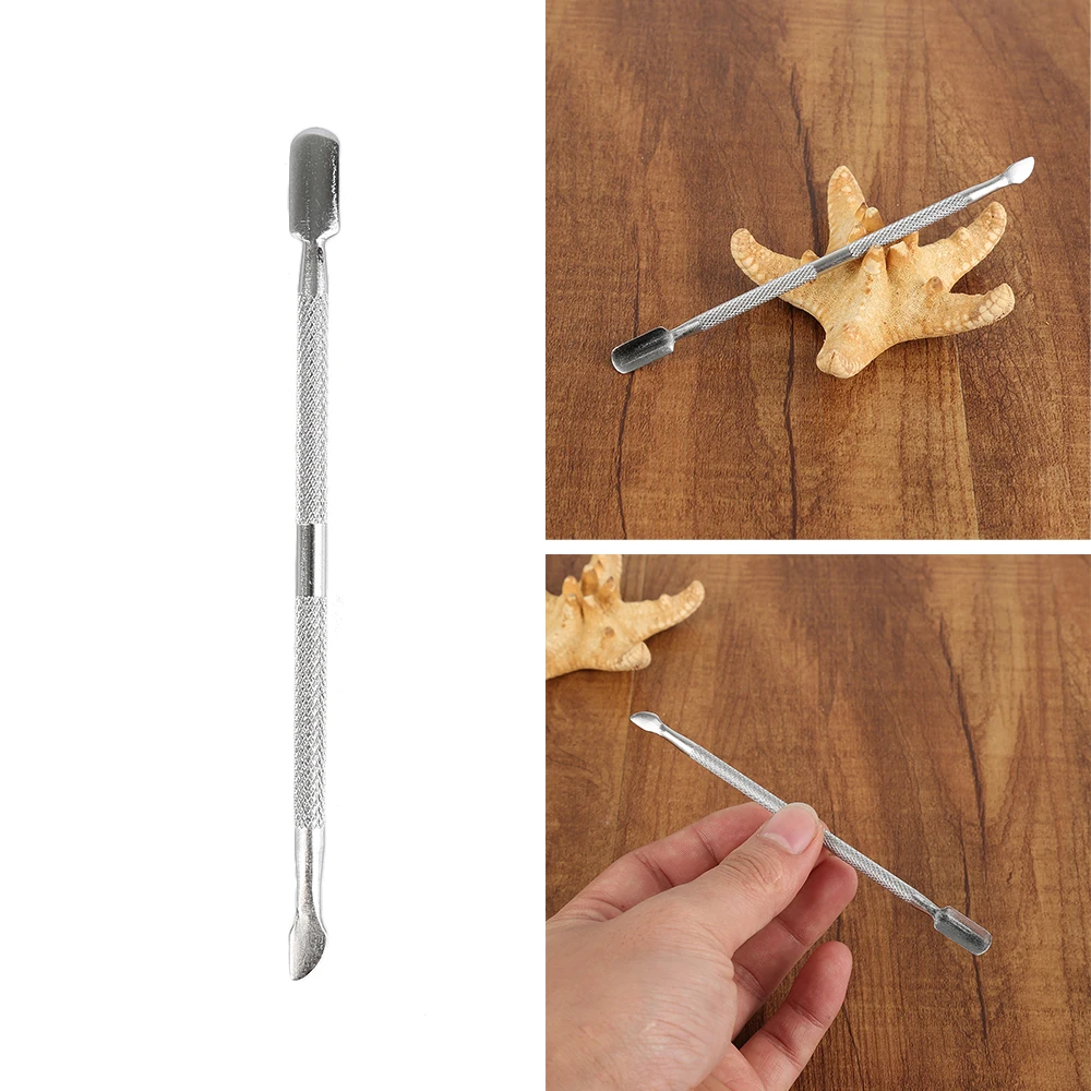 

1pc Cuticle Nail Pusher Nail Pusher Stainless Steel Spoon Remover Nail Cleaner Manicure Pedicure Finger Care for Gel Tools
