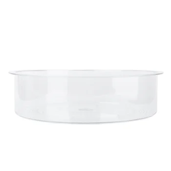 

1PC Desktop Swivel Cosmetic Tray Multi-purpose Transparent Storage Tray (White)