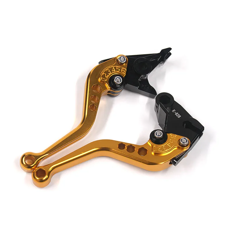 Логотип(ZR-7) для Kawasaki ZR-7/S ZR7 ZR7S 1999-2003 2000 2001 2002 аксессуары для мотоциклов CNC алюминиевые Короткие тормозные рычаги сцепления - Цвет: golden ordinary