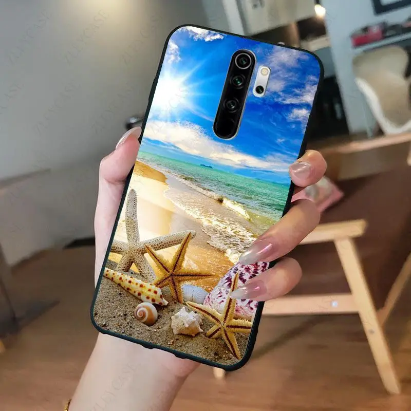 blue Ocean island waves beach scenery Phone Case for redmi note8pro note7 note5 note6pro 7A 8A 8 note9s 8t note9pro Coque Shell cases for xiaomi blue