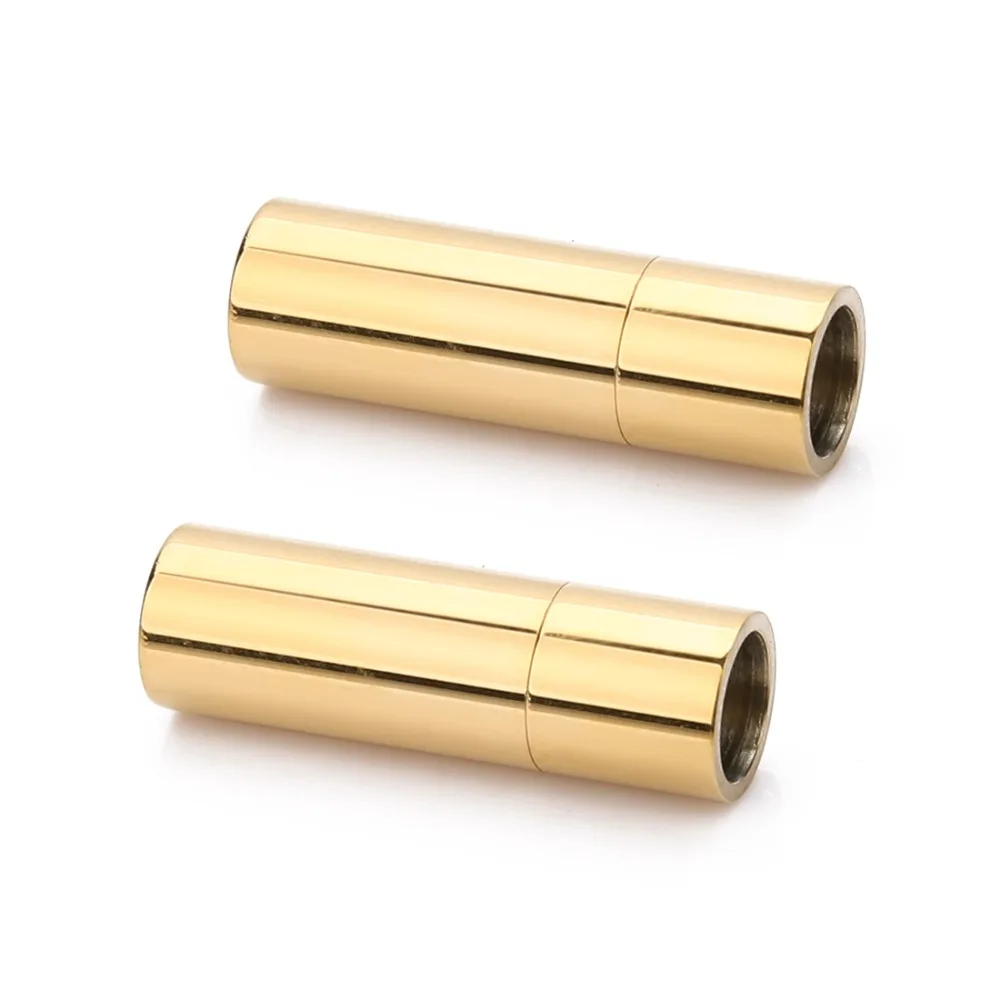 T0576GD06,皮绳手链磁铁连接扣，金色，长：25cm，内直径：6mm,10g