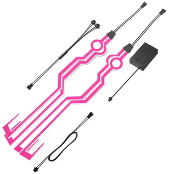 

4-in-1 Motorcycle Helmet Light Strip Rechargable Version Helmet Up and Down Sticker DIY Night Signal Fashion Helmet LightBar