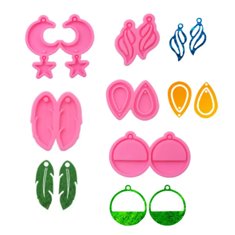Молды Для Полимерной Глины Mold Earrings Epoxy Clay Moon Polymer