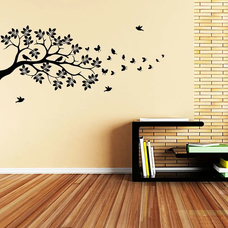 

Branch wall decals butterfly birds vinyl stickers kindergarten children's room stickers art living room bedroom fashion decals31