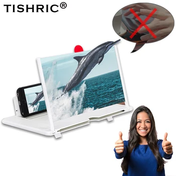 

TISHRIC Universal Tablet Phone Holder 3D Screen HD Projection Video Amplifier Magnifying Glass Stand Bracket Mobile Phone Holder
