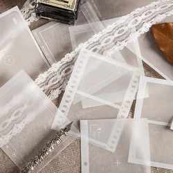 Papier de tournesol translucide, 30 pièces, matériel décoratif pour Scrapbooking, planificateur, Album journal intime, étiquettes de collage, fournitures artisanales 