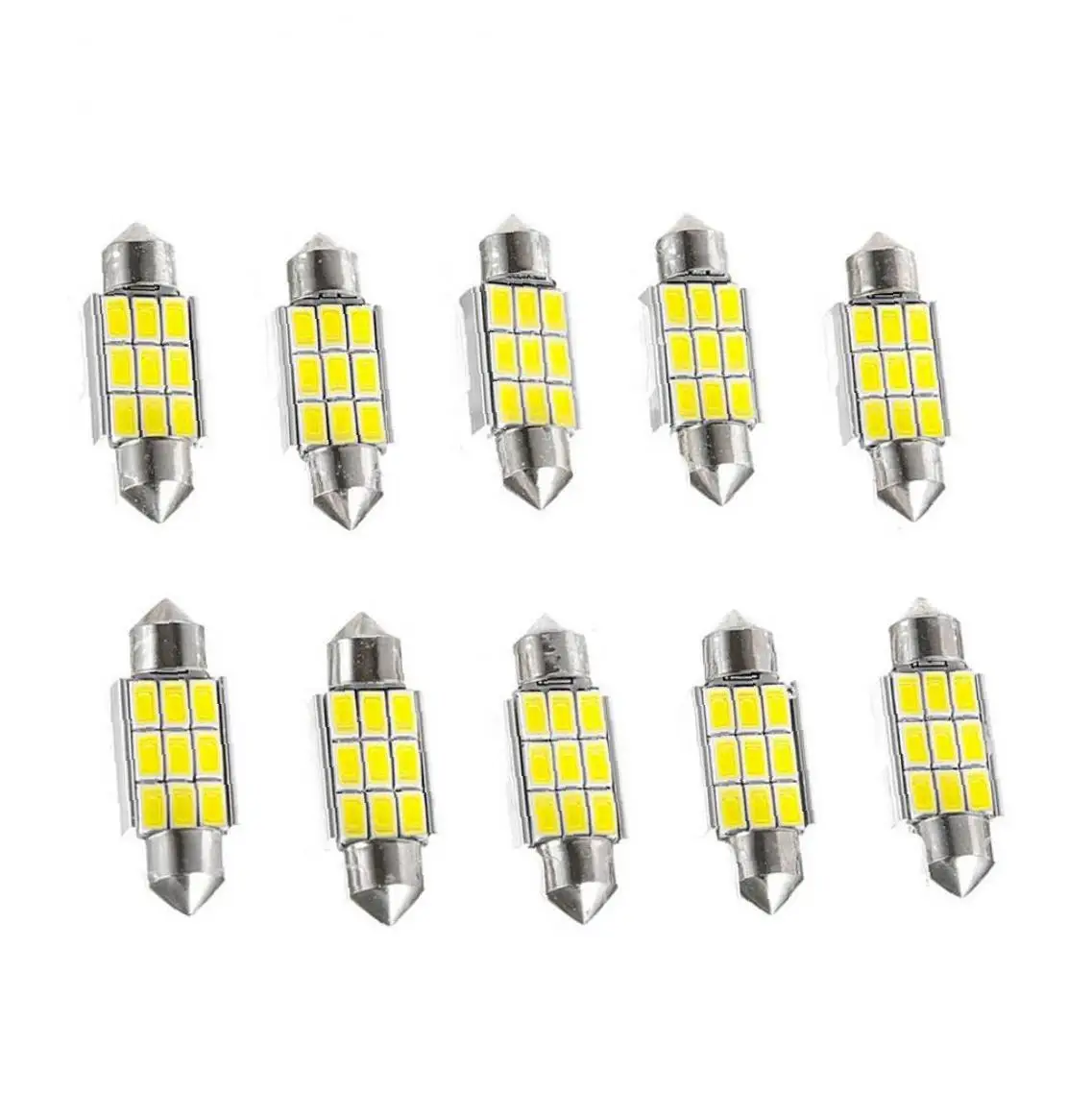 10 pcs Car LED Light Bulbs Interior Lights 5630 9SMD Double Tip Super Bright Lamp 36MM | Автомобили и мотоциклы