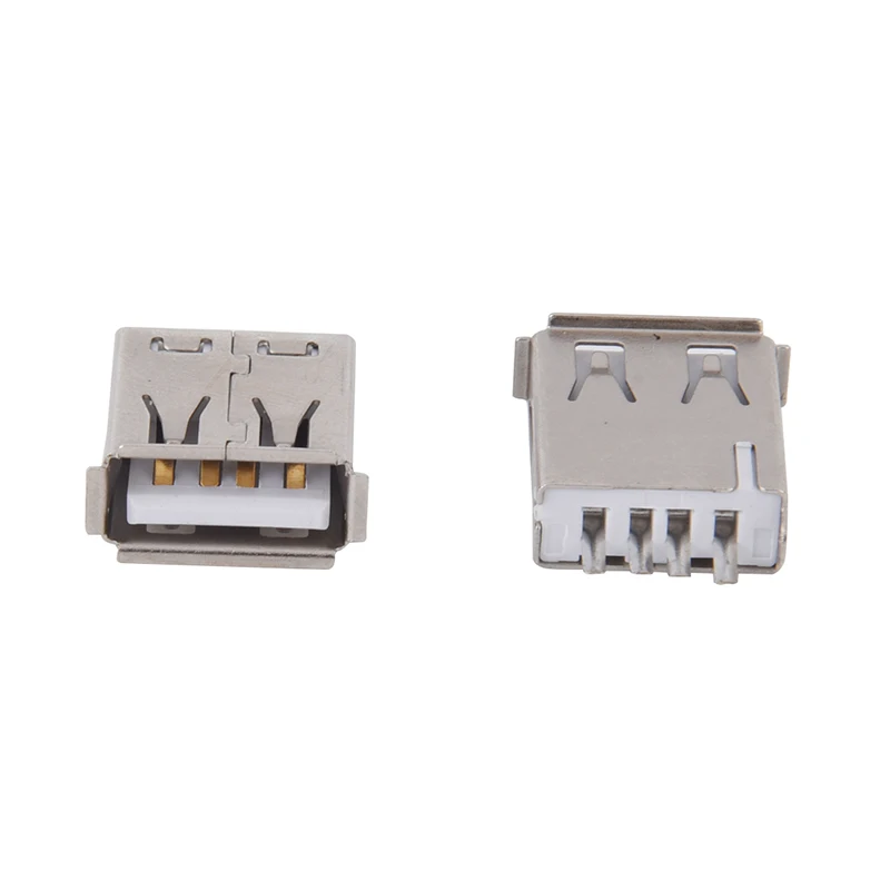 

10 Pcs Straight Solder Type USB A Female Plug Jack Connector