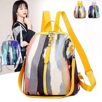 

2020 summer student schoolbag multifunctional travel bag Oxford cloth waterproof ladies backpack luxury designer ladies graffiti