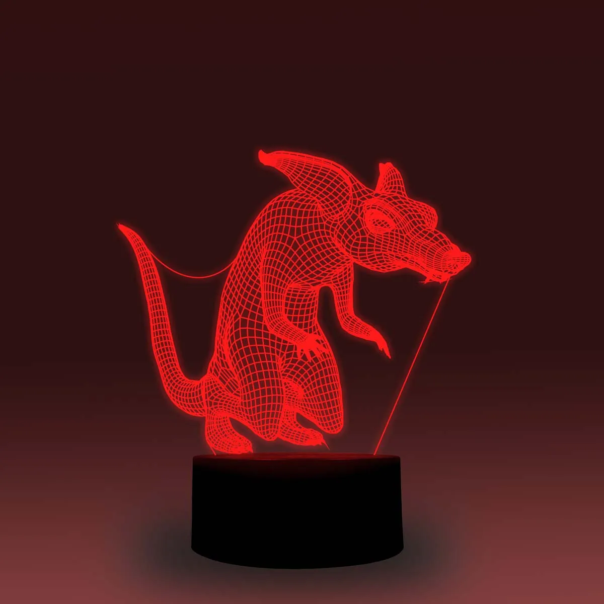 NiteApps 3D Rat Mouse LED Night Light Desk Table Illusion Lamp Holiday Birthday Gift APP/Touch Control