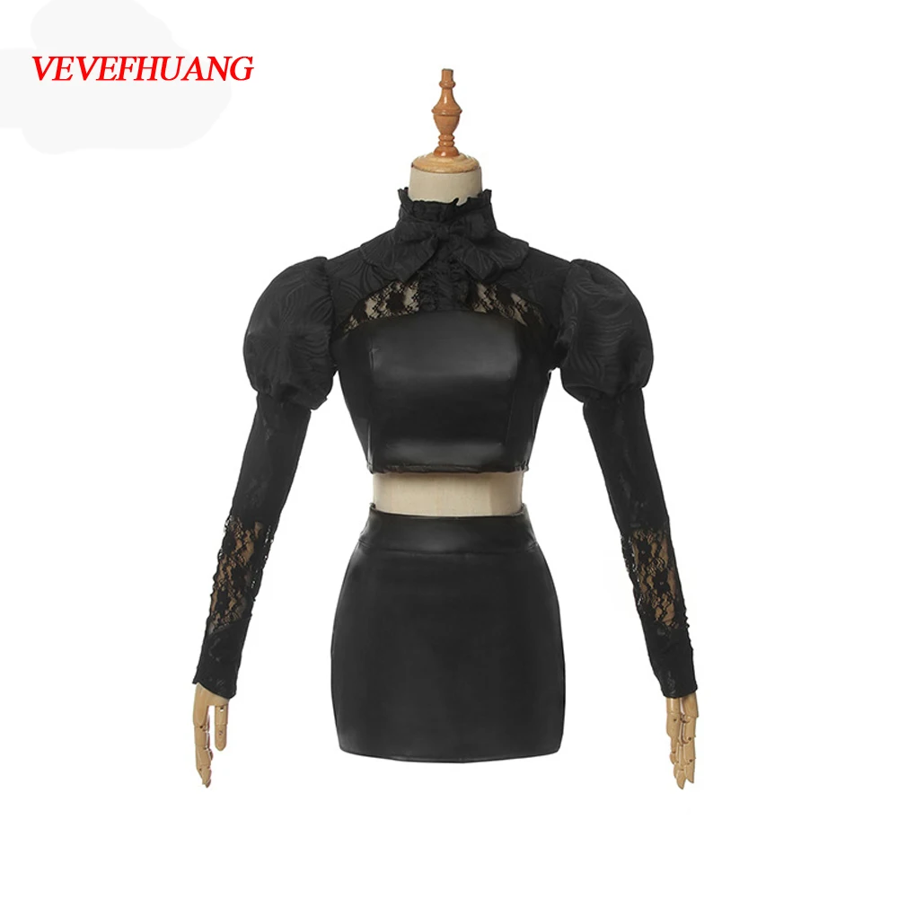 

VEVEFHUANG LOL KDA Baddest Ahri Cosplay Costume KDA Cosplay Baddest Ahri Cosplay Outfit Game Sexy Costume for Women Halloween