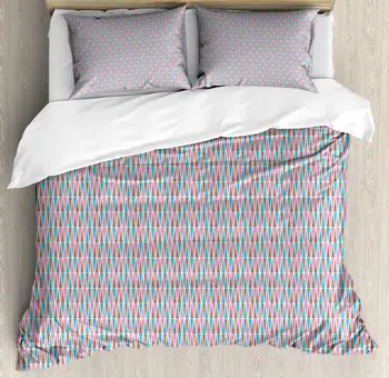 

Abstract Duvet Cover Set Slender and Pointy Triangles in 3 Piece Bedding Set Multicolor
