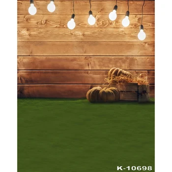 

Happy Halloween Photography Backdrop Pumpkin light bulb Wood Kids Children Party Photo Studio Background Photo Prop