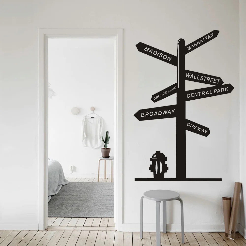 Wall Decal Sticker Decor Art Bedroom Road Sign New York Broadway Z2749 Wall Decal Sticker Decor Art Bedroom Road Sign New York Broadway Z2749