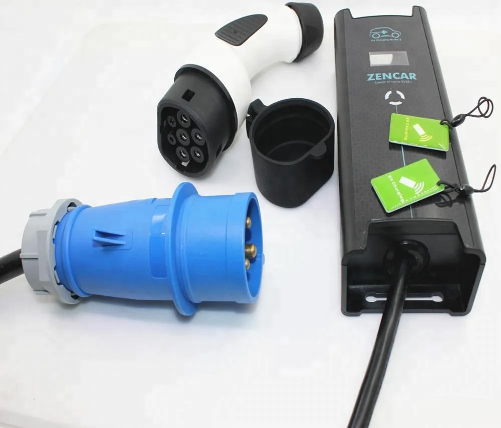 

32A Type2 portable evse ev charger with LCD display