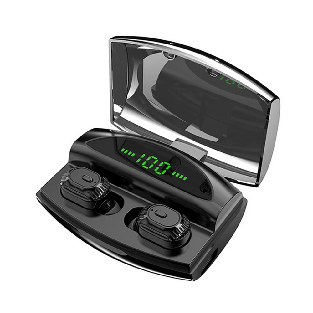 

XG-20 Bluetooth Headset TWS 5.0 Dual Earbuds In-Ear Digital Display Charging Cabin Black Wireless bluetooth earphone waterproof