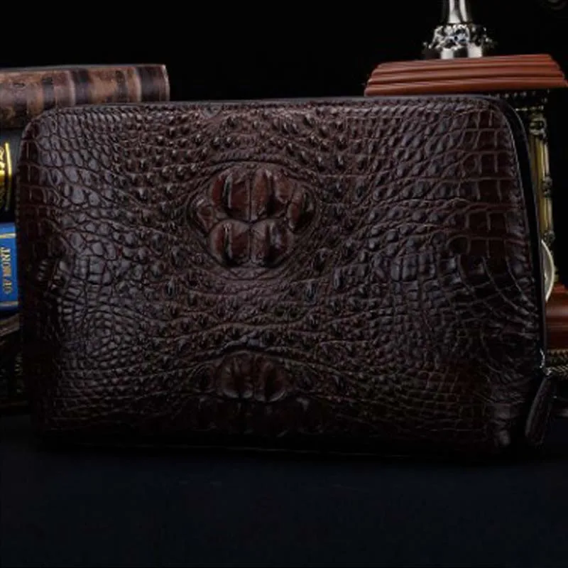 Ourui true krokodil mannelijke Hand gevangen wijnrood handtassen nieuwe mannen clutch bag Ourui true krokodil mannelijke Hand gevangen wijnrood handtassen nieuwe mannen clutch bag