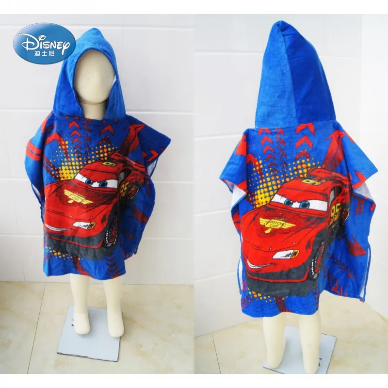 Disney с капюшоном для маленьких детей героями мультфильмов Полотенца s Синий Mc Queen