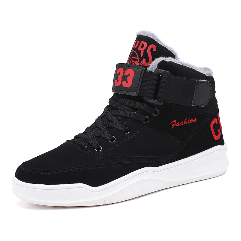 

Brand Winter Mens Sneakers Breathable Shoes Men Non-slip Snow Boot Man Plus Velvet Fashion Shoes Men Outdoor Cotton Shoes Male