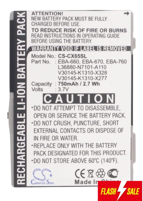 EBA 660 аккумулятора Cameron Sino 750 мАч 670 для Siemens A31 A58 AX72 AX75 C65 C65v C66 C70 C71 C72 C75 C81 CF62 CF62T CF63