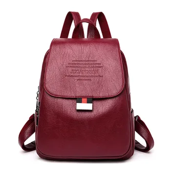 

Elegant Backpack Women Leather Big Capacity Female Shoulder Bag Lady Travel Backpack Mochilas School Bags for Teenage Girls