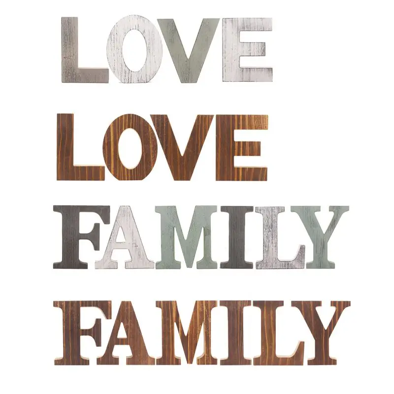 

DIY Craft Art Word Freestanding LOVE Wooden Letter Party Sign Wedding Home Decoration Event Party Supplies