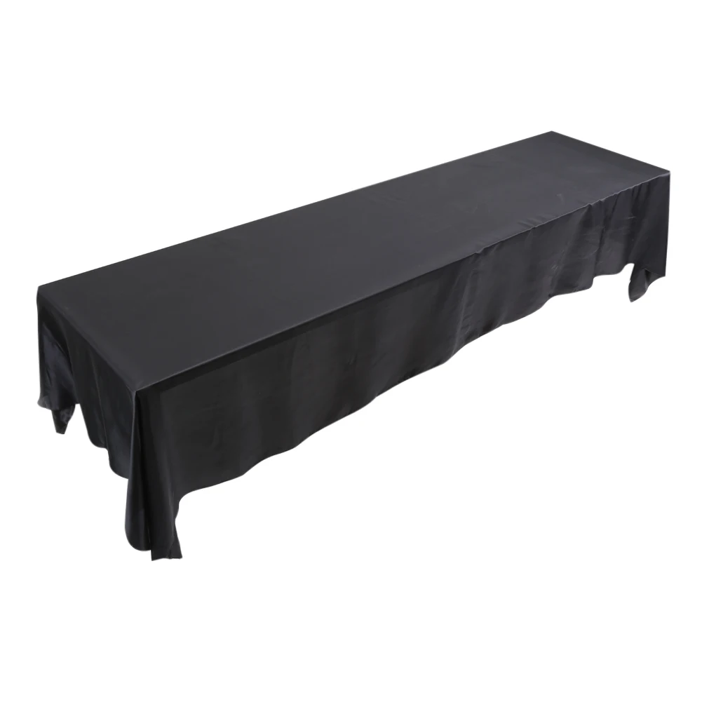 145x320 см Встроенная Стретч PolyesterTablecloth прямоугольная скатерть с подшитые края для свадебного банкета, вечеринки скатерть
