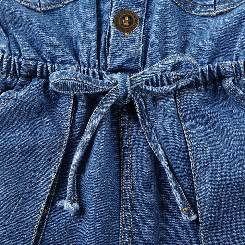 Baby Rompers Summer Toddler kids Baby Girl Denim Romper Short Jumpsuit Causal Girls Clothes Romper Playsuit