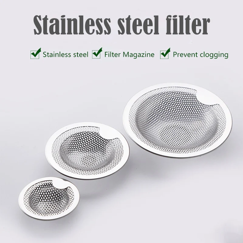 

Stainless Steel Mesh Sink Strainer Metal Shower Drain Hole Trap Bath Kitchen Sink Filter Drain 5 7.5 10 11cm