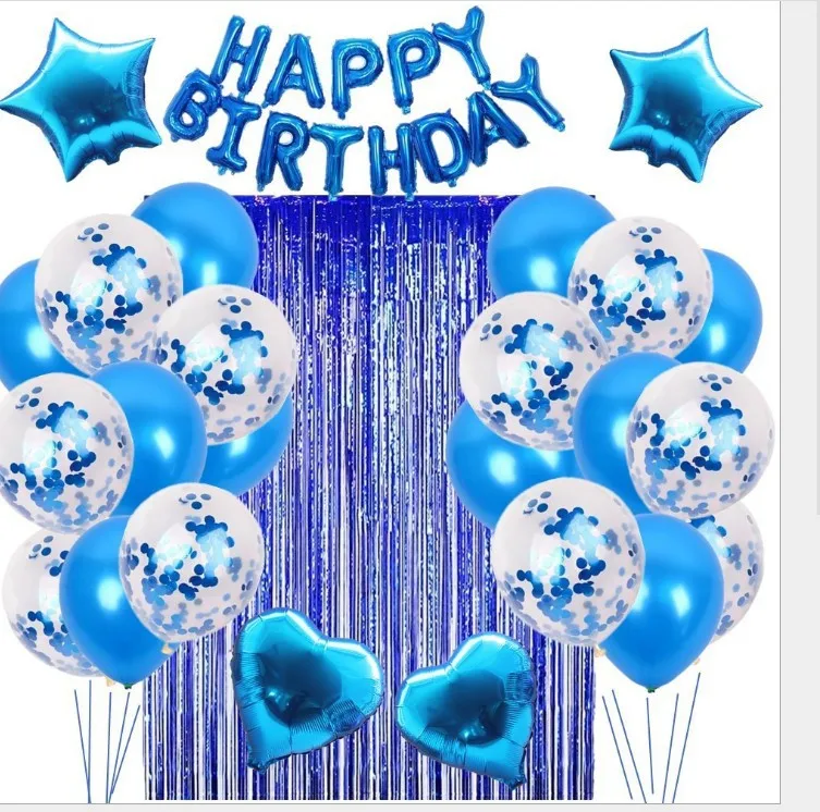 4 Colors Baby Birthday Set Party Accessories Rain Wire Sequin Pendant Romantic Valentiens Day Decorations | Дом и сад