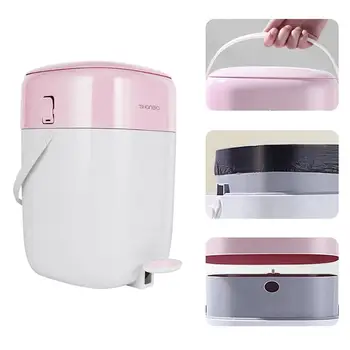 

Pedal Trash Can Portable Garbage Bin with Lid Household Trash Box Sorting Garbage Container for Home Kitchen Toilet