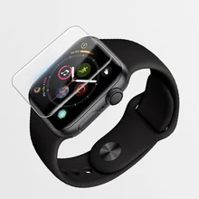 Для наручных часов iWatch, 4 3 гидрогель пленка полный Экран протектор Стекло для наручных часов Apple Watch, на возраст 1, 2, 3, 4, закаленная пленка HD с изогнутым краем и Стекло, 38, 42 мм, версия