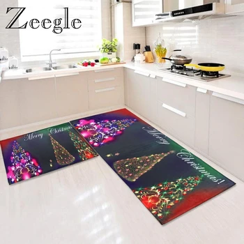 

Zeegle Christmas Carpets and Rugs for Living Room Anti Slip Hallway Carpet Kitchen Floor Rug Absorbent Soft Bedside Carpet Mat