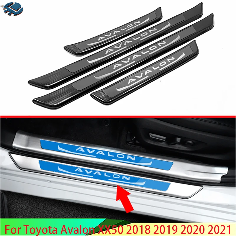 Для Toyota Avalon XX50 2018 2019 2020 2021 из нержавеющей стали наружная панель порога накладка