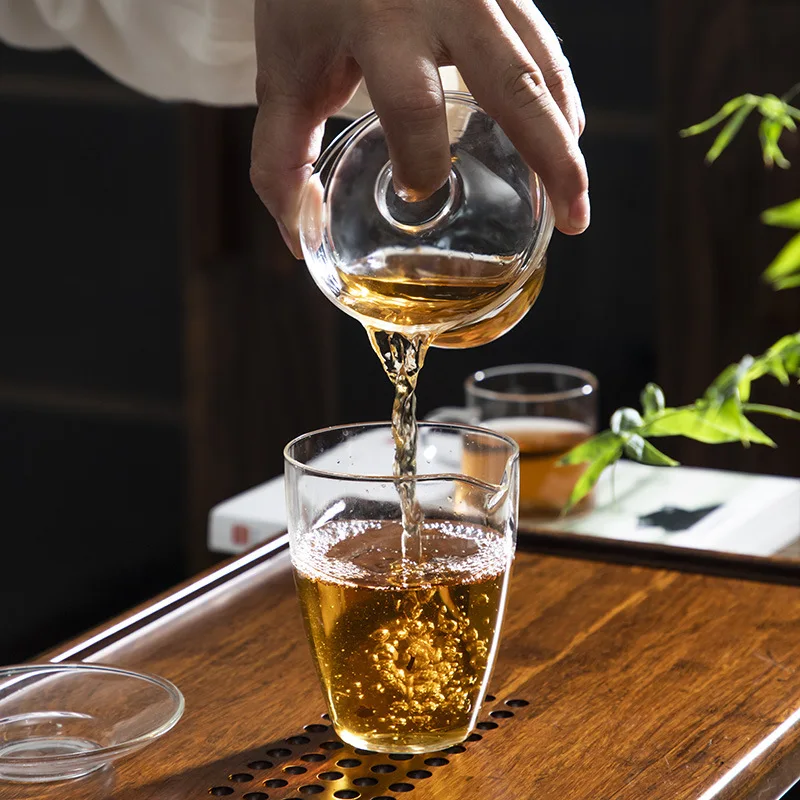 Glass Gaiwan Tea Set Heat Resistant Explosion Proof