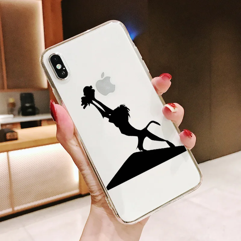 Король Лев simba Pumba Hakuna Matata Мягкий силиконовый чехол для телефона для iPhone 11 11Pro 5 5S SE 6 6S 6 7 8Plus Max XS XR X 10 - Цвет: TPU