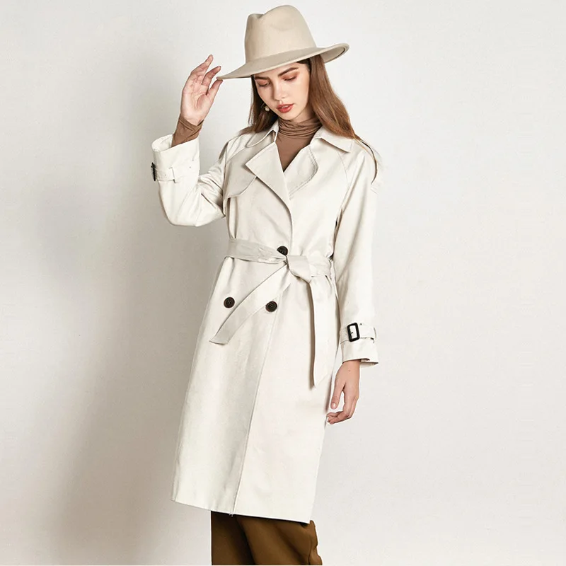 

Beverlly Womens Trench Long Coat and Medium-length British Wind Autumn Dresses New Fashion and Leisure Outerwear 2019 Clothes