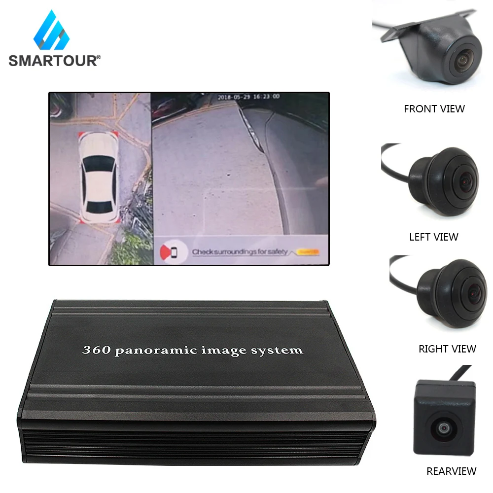 

4-CH DVR recorder with G sensor HD 360 degree surround bird's eye view system panoramic camera