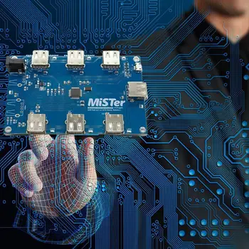 

Manual welding MisTer USB Hub v2.1 board For MisTer FPGA 7 USB Ports