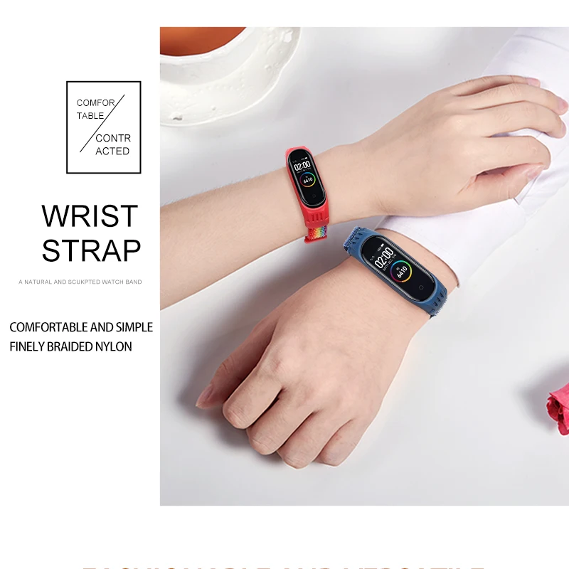 Нейлоновый браслет-петля для mi band 3 4, силиконовый ремешок для xiaomi mi band 3, сменный ремешок для mi band 4, аксессуары