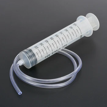 

100ML Plastic Syringe Tube Plastic Syringe & 80cm Length Tube For Hydroponics Lab Medical Tool Nutrient Measuring,Pet feeding