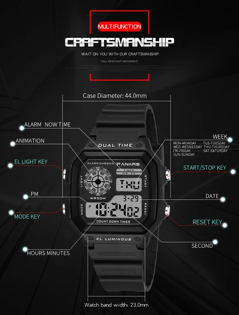 Sports Watch Men Famous LED Digital Watches Male Clocks Men