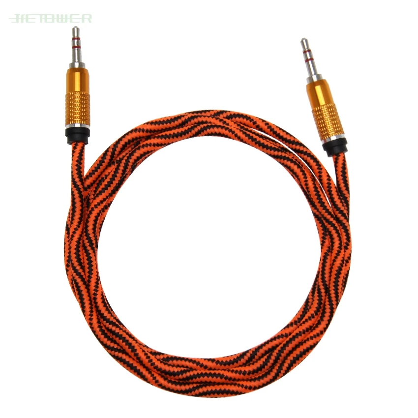 100pcs lot 1 5m Python Snake skin Heavy thick audio cable Extension Hi Fi Headphone 3 5 Jack Cable for MP3 MP4 Player Car good