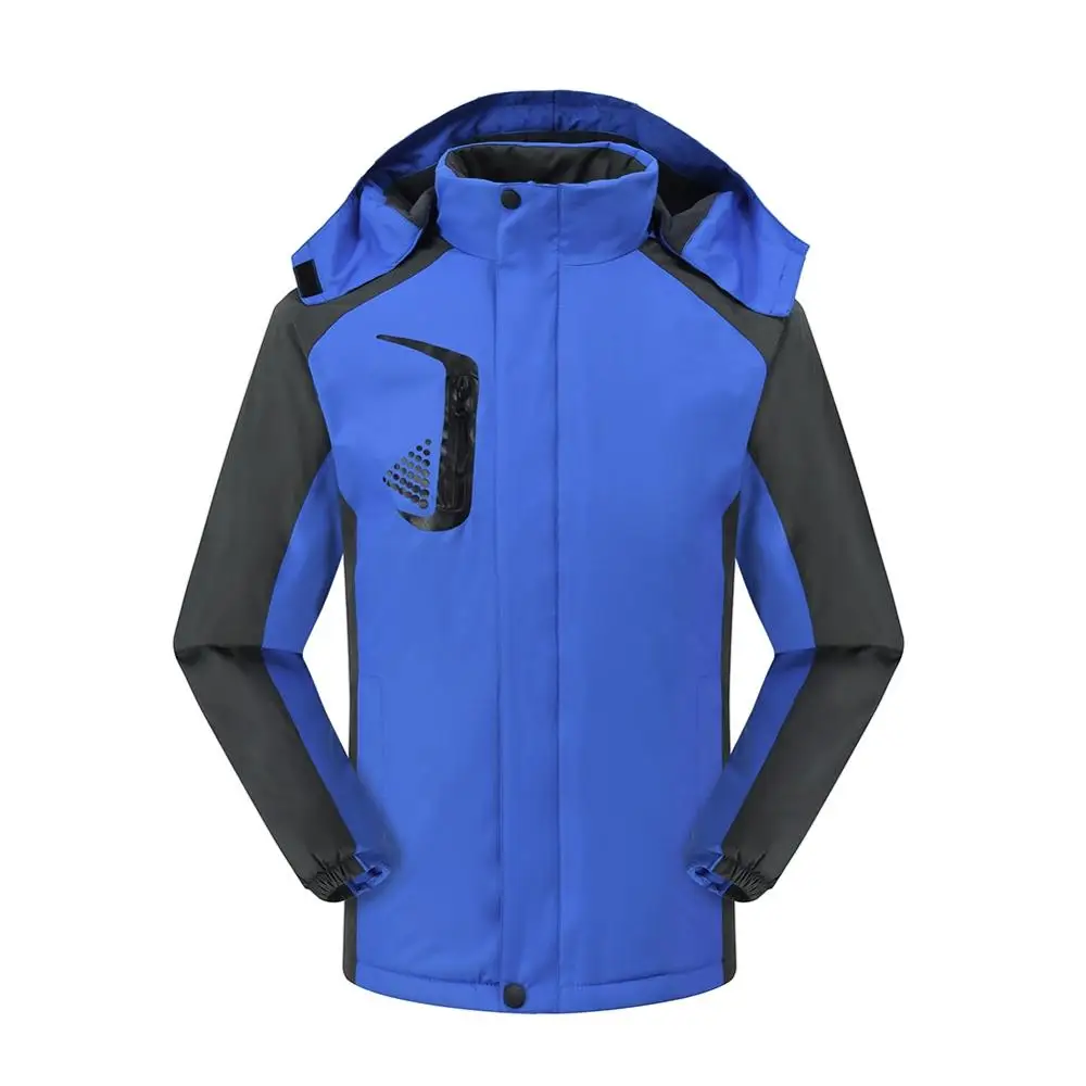Верхняя одежда осень-зима ветровки походы в дождь куртка Толстая с капюшоном дышащая водонепроницаемая ветрозащитная пушистая куртка для альпинизма верхняя одежда - Цвет: L