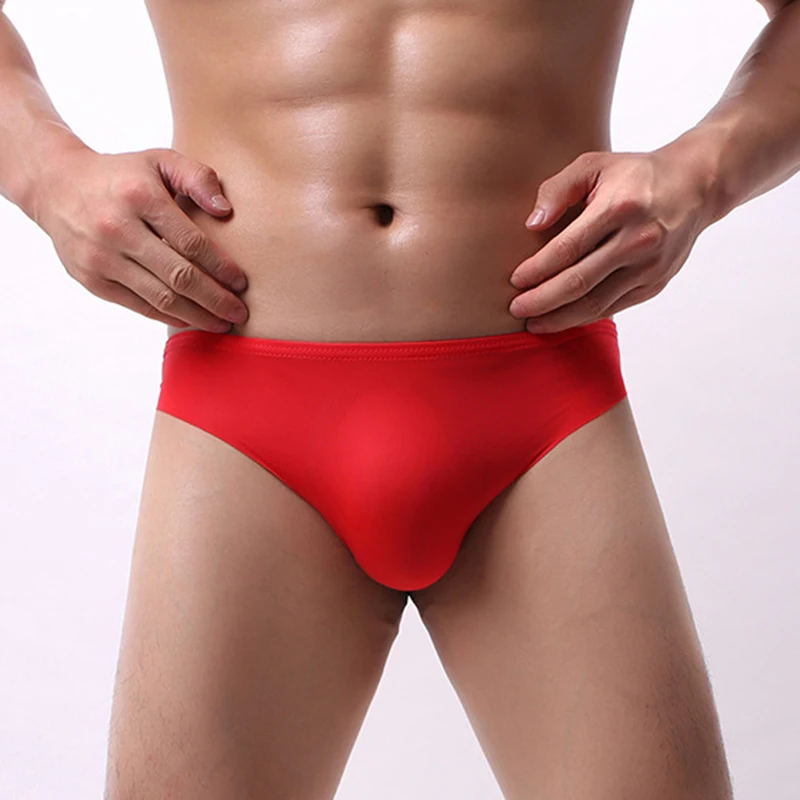 

1* Brief Mens Solid Color Panties Low Waist Sexy Quick Dry Comfort Viscose