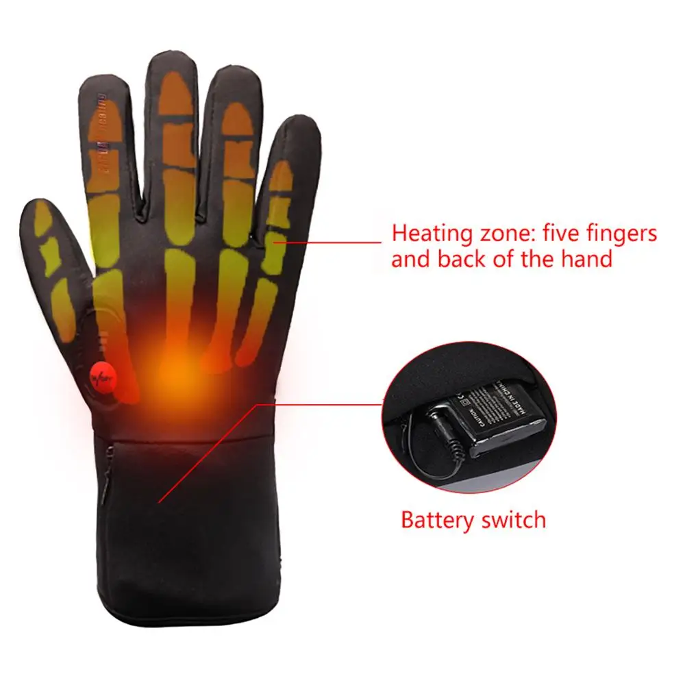 Дешево Спаситель тепла перчатки лайнер для зимнего использования езда на велосипеде Рыбалка Спорт на открытом воздухе 3 6 часов автономной работы ...