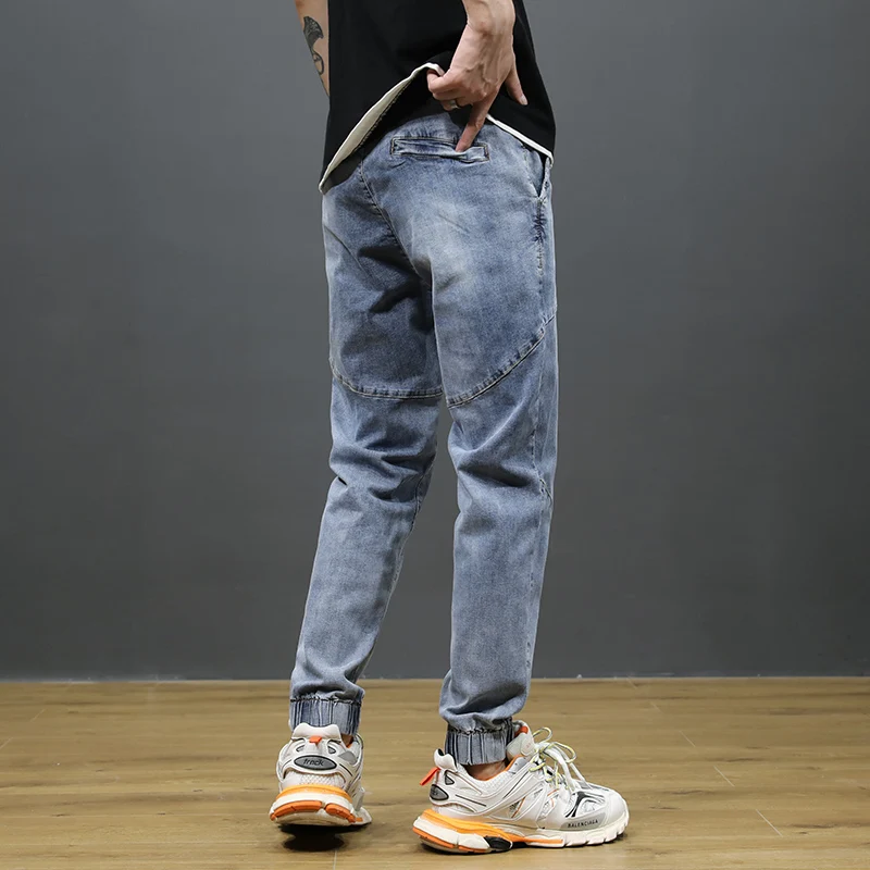 KSTUN Jeans Men Light Blue Stretch Jogger Pants Slim Fit say hi to the denim version of sweatpants