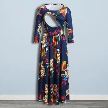 

Women Pregnant Maternity Long Sleeve Tunic Breastfeeding Spring Autumn Maternity Dress Clothin