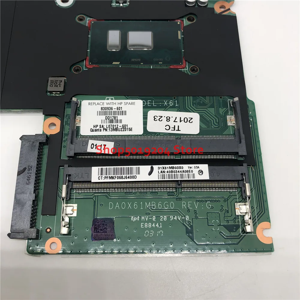 Pour Hp Probook 430 G3 440 G3 430 G3 Ordinateur Portable Carte Mere Da0x61mb6g0 I3 6100u Ddr3 0936 601 0936 001 0936 501 Carte Mere