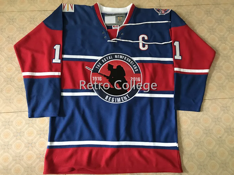 

#11 moore St. John's IceCaps Royal Newfoundland Regiment Hockey Jersey Embroidery Stitched Customize any number and name